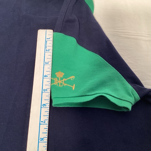 Ralph Lauren Sport Challenge Cup Crest Polo Navy Green Gold Embroidery Women’s - Picture 13 of 13
